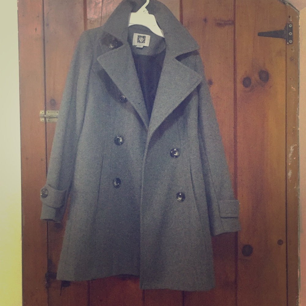Wool Blend Anne Klein Pea Coat